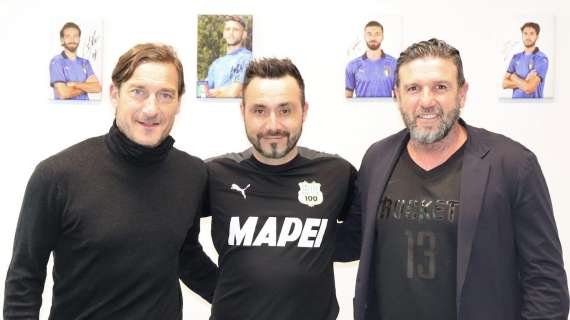 Totti-Candela al Mapei Football Center: incontro con De Zerbi e il Sassuolo