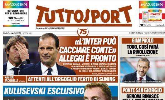 L'apertura di Tuttosport, parla Kulusevski: "Juve, idolo Dybala"