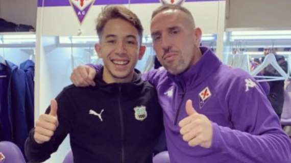 Maxime Lopez incontra l'idolo Ribery dopo Fiorentina-Sassuolo - FOTO