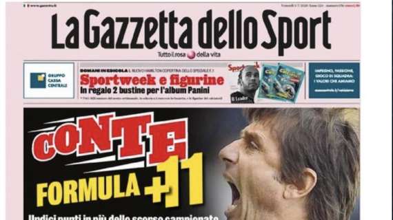 La Gazzetta dello Sport sull'Inter: "Conte: formula +11"