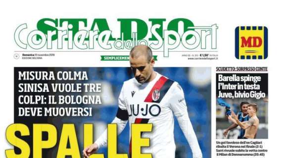 Corriere dello Sport-Stadio in prima pagina: "Spalle al muro"
