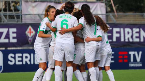 Fiorentina Sassuolo Femminile 1-3: neroverdi prima in classifica. Il tabellino