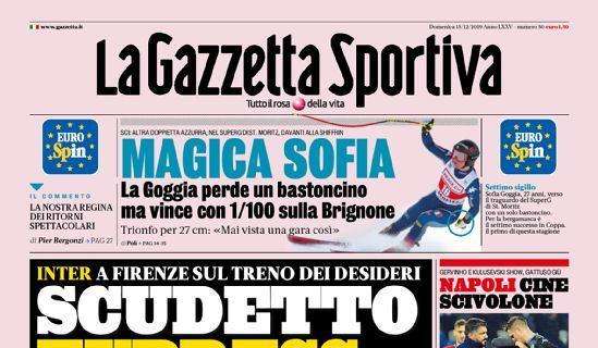 La prima pagina de La Gazzetta dello Sport: "Scudetto express"