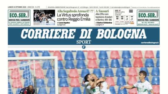 Corriere di Bologna su Bologna-Sassuolo 3-4: "Ribaltati"