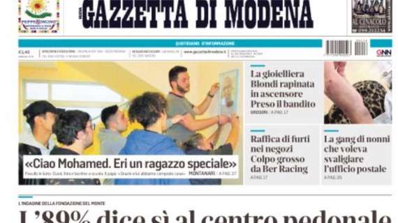 Gazzetta di Modena: "Sassuolo oggi all'esame Parma"