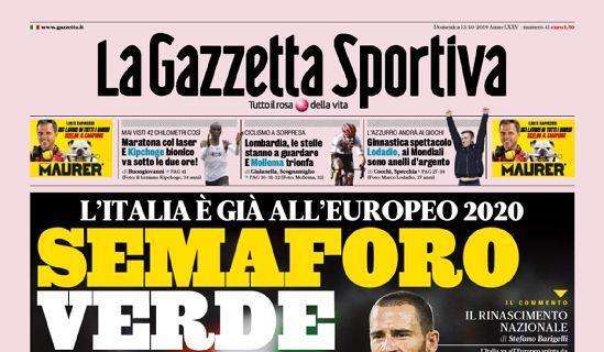La Gazzetta dello Sport prima pagina oggi: "Semaforo verde"