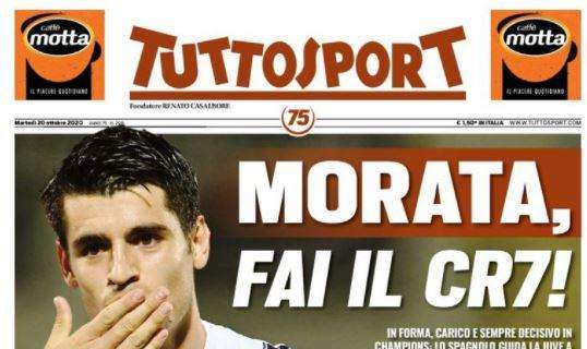 L'apertura di Tuttosport sulla Juventus: "Morata, fai il CR7!"