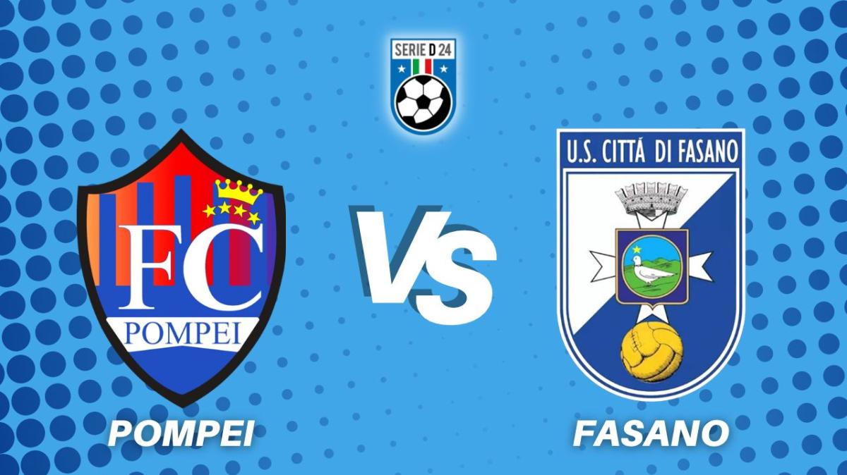 Pompei-Fasano 1-1, la diretta della partita