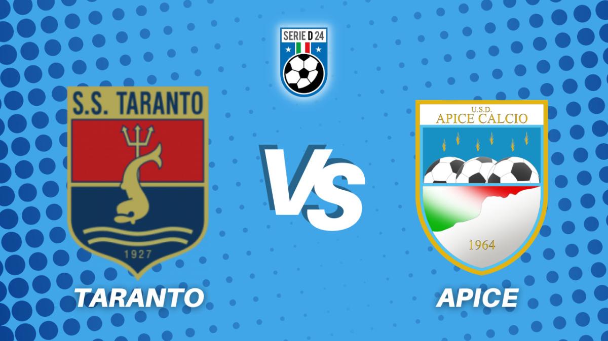 Taranto-Apice, il tabellino della partita