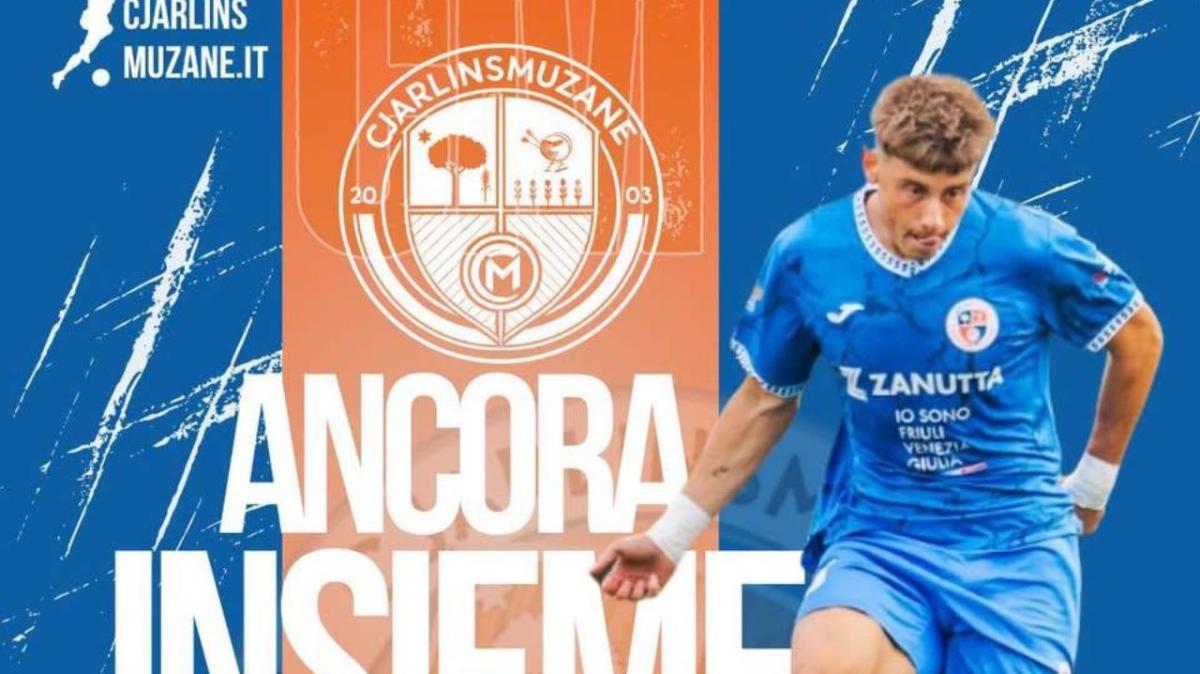 Cjarlins Muzane, ufficiale il rinnovo del difensore Matteo Gabrieli