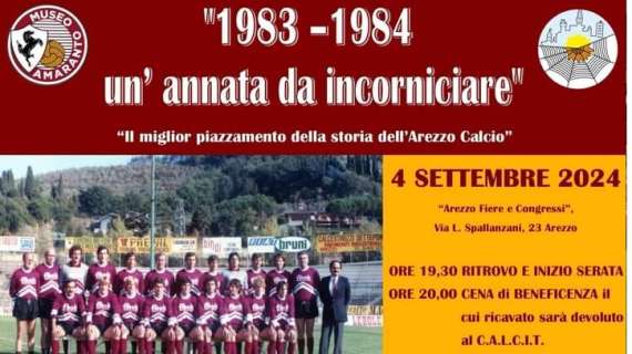 L'Arezzo Celebra la Sua Storia, nella notte Amaranto