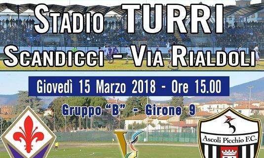 Torneo di Viareggio, domani la Fiorentina al Turri di Scandicci contro l'Ascoli