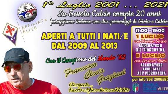 1 Luglio 2001... 2021 Compleanno all'Olmoponte La nostra Scuola Calcio compie 20 anni.
