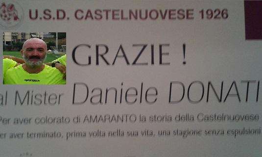 Riconoscimento della Castelnuovese a Mister Daniele Donati 
