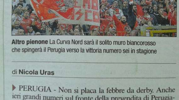 Verso il derby, clamoroso sul Corriere dell'Umbria: tifo dichiarato al Perugia!