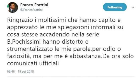 Frattini: "Da ora solo comunicati ufficiali"