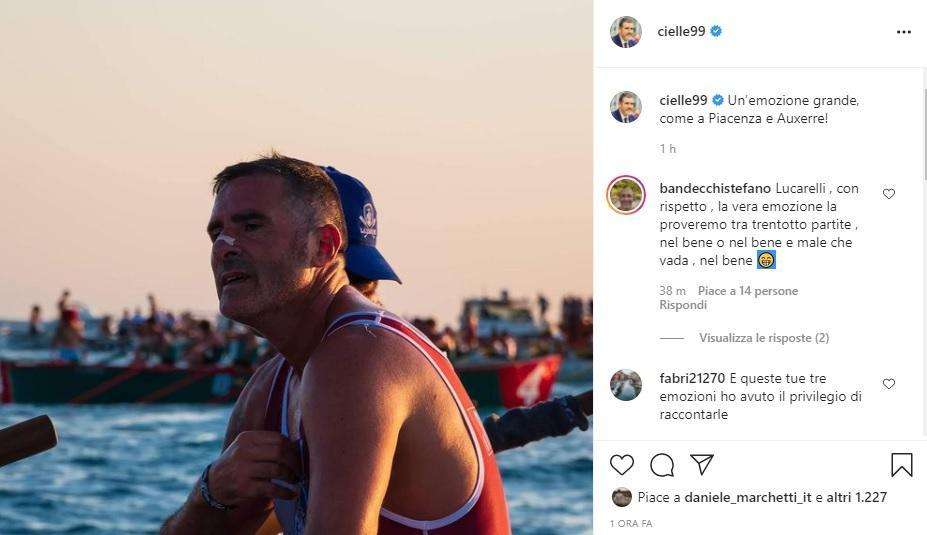 Palio Marinaro, Lucarelli "emozione grande", Bandecchi lo stuzzica - FOTO