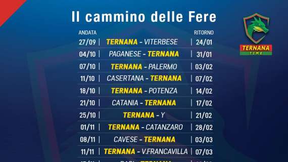 Ternana Time - FOTO: ecco il calendario completo della Ternana! 