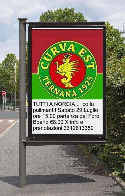 Ternana-Giulianova - La Curva Est organizza un pullman per l'amichevole di sabato
