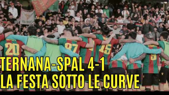 Ternana-Spal 4-1, la festa delle Fere sotto le curve - VIDEO