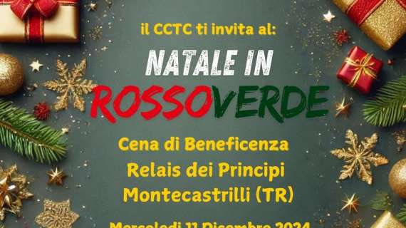 Natale in Rossoverde: Cena di Beneficenza con la Ternana Calcio e Ternana Women