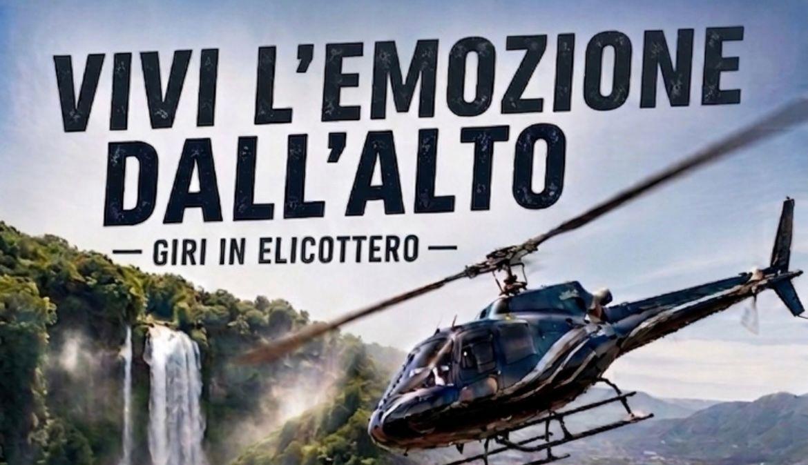Cascata delle Marmore e Terni dall’alto: il 24 maggio tornano i giri in elicottero