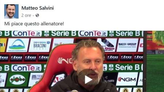 Ternana – Lo sfogo di Pochesci piace a Matteo Salvini