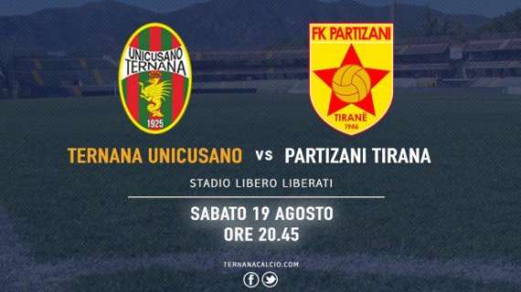 Ternana-Partizani Tirana: parte oggi la prevendita