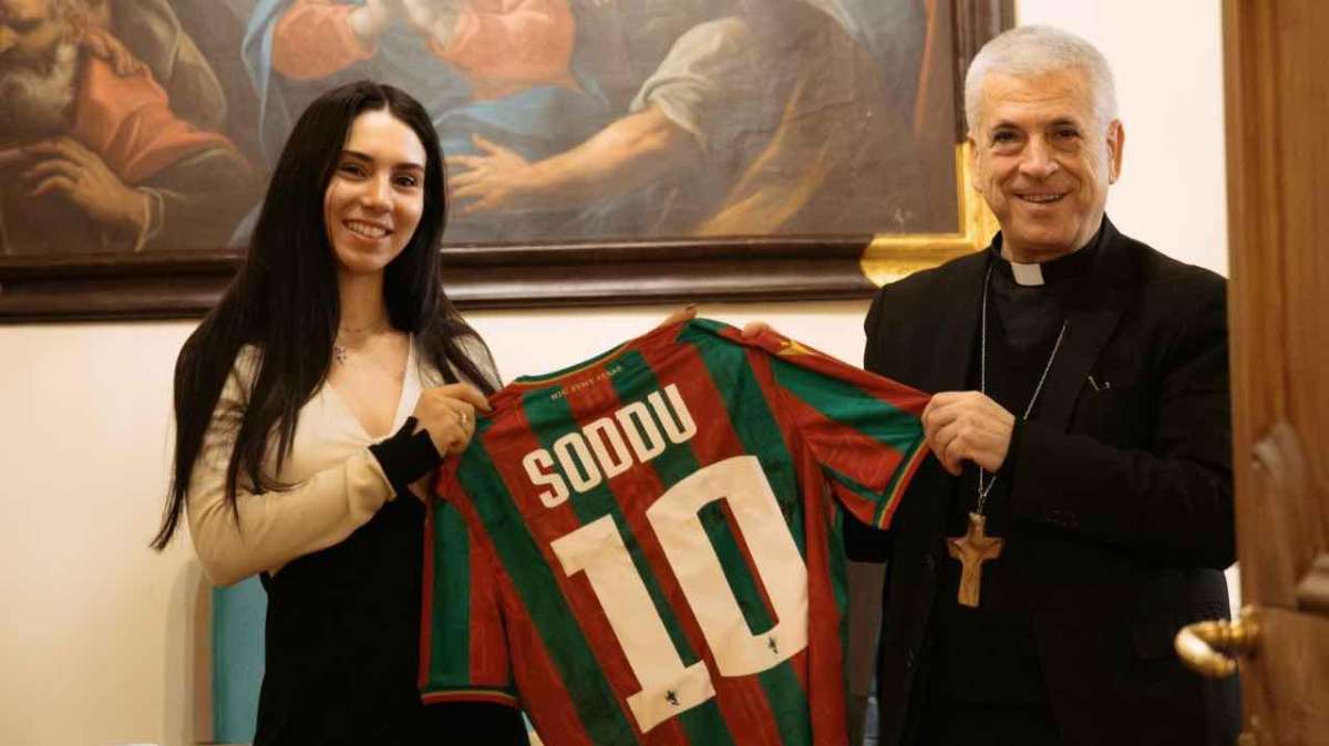 Claudia Rizzo e Mons. Francesco Antonio Soddu