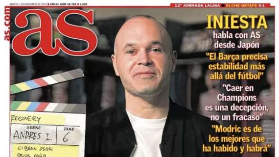 Iniesta en As: "Veo difícil que Messi vuelva"