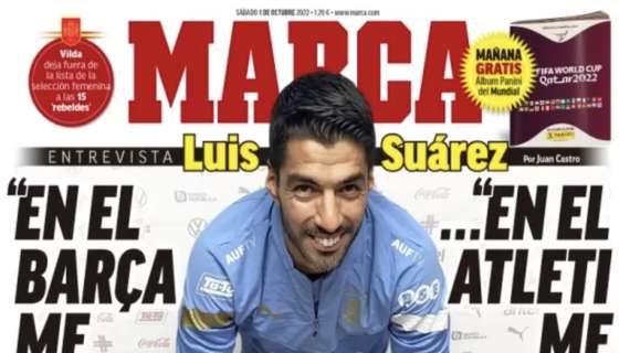 Suárez en Marca: "En el Barça me pongo un 12, en el Atleti un 10"