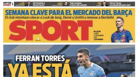 Sport: "Ferran Torres ya está aquí"