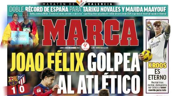 Marca: "Joao Félix golpea al Atlético"