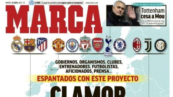 ¡ Los diarios en España preocupados por la SuperLega ! Marca: "Clamor contra la Superliga"