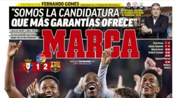 Marca: "El Barça se va líder al Mundial"