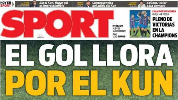 Sport: "El gol llora por el Kun"