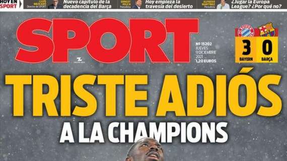 Sport: "Triste adiós a la Champions"