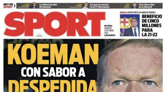 Sport: "Koeman, con sabor a despedida"
