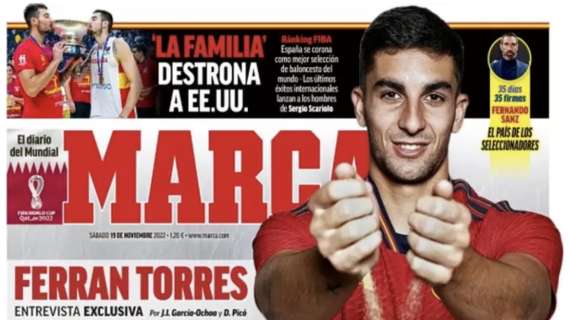 Ferrán Torres en Marca: "Aquí somos amigos y eso se nota"
