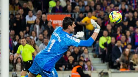 Barça-Real Madrid, Courtois: "Hay que ser honestos, seguiremos peleando pero son cuatro partidos de diferencia"