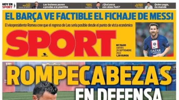 Sport: "Rompecabezas en defensa"