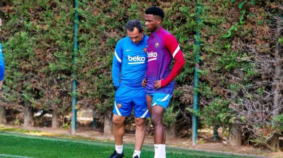 Sergi Barjuan dirige su primer entrenamiento