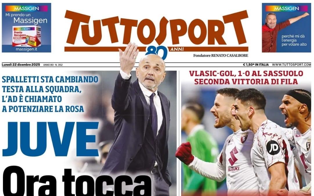 Tuttosport: “San Nikola e rinforzi Natale Toro”