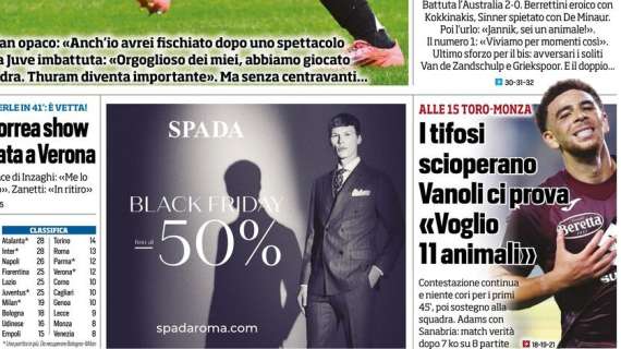 La prima pagina di Tuttosport