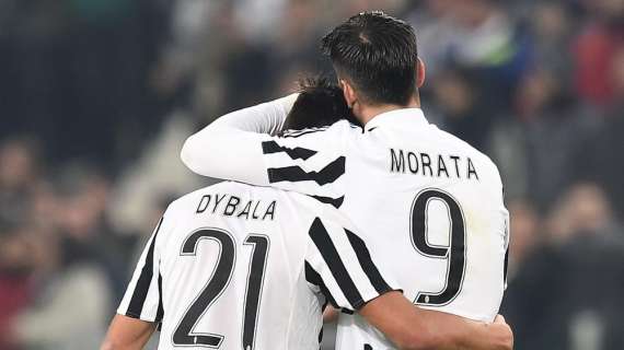 Juventus, meno di un mese di stop per Dybala e Morata