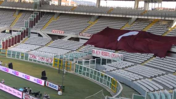 Due striscioni e un bandierone granata all'Olimpico per sostenere il Toro