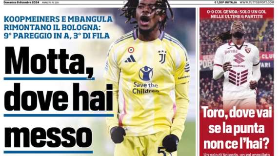 La prima pagina di Tuttosport