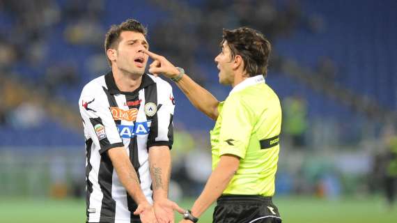 Udinese, squalificato Domizzi. Ammonizione con diffida per Guidolin