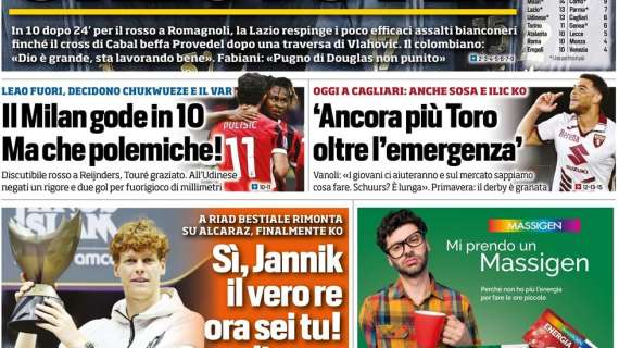 La prima pagina di Tuttosport