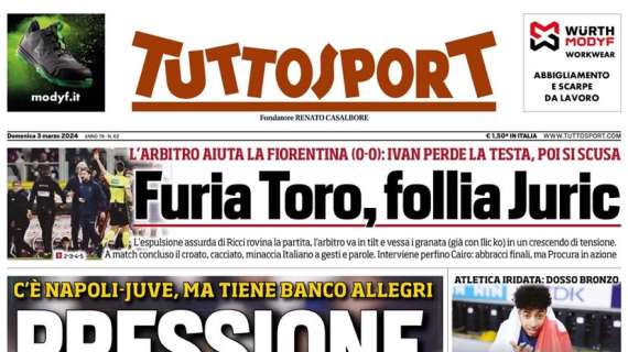 La prima pagina di Tuttosport